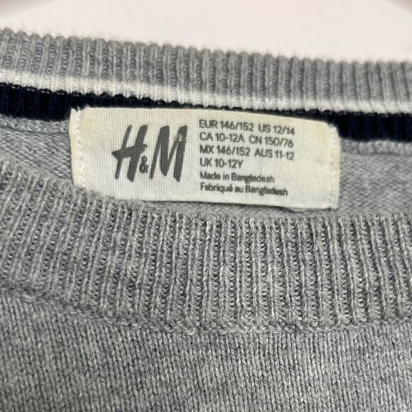 H&M Long sleeve Crew Neck Sweater Top Grey Large - Picture 5 of 5